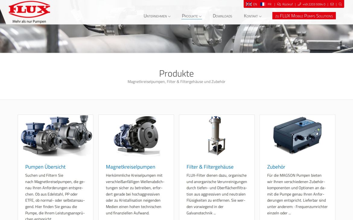 Webdesign-Referenz sondermann-pumpen.de – Industrie & Technik