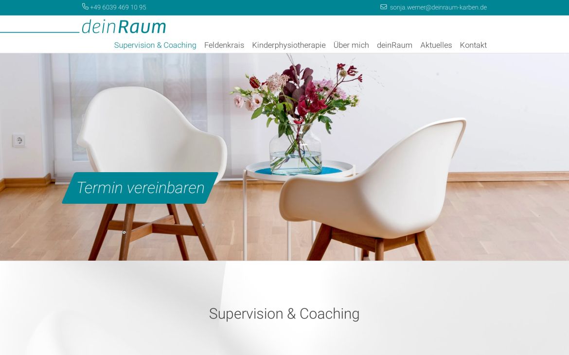 Webdesign-Referenz deinraum-karben.de – Praxen