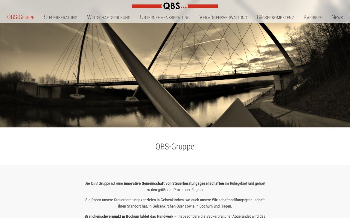 Webdesign-Referenz qbs.de – Beratung & Kanzlei