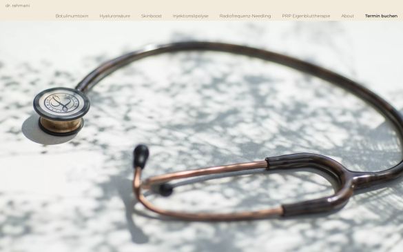 Webdesign-Referenz dr-rahmani.de – Praxen