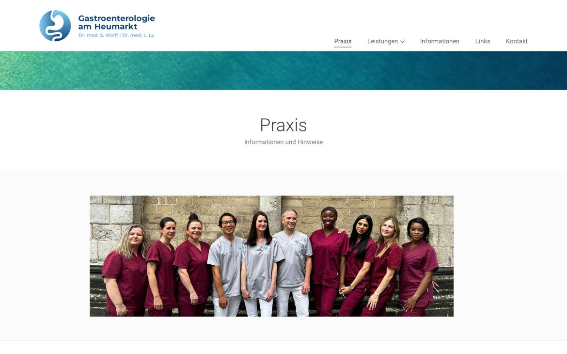Webdesign-Referenz gastroenterologie-am-heumarkt.de – Praxen