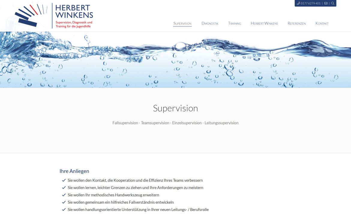 Webdesign-Referenz supervision-jugendhilfe.de – Coaching & Training