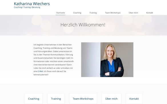 Webdesign-Referenz katharinawiechers.de – Coaching & Training