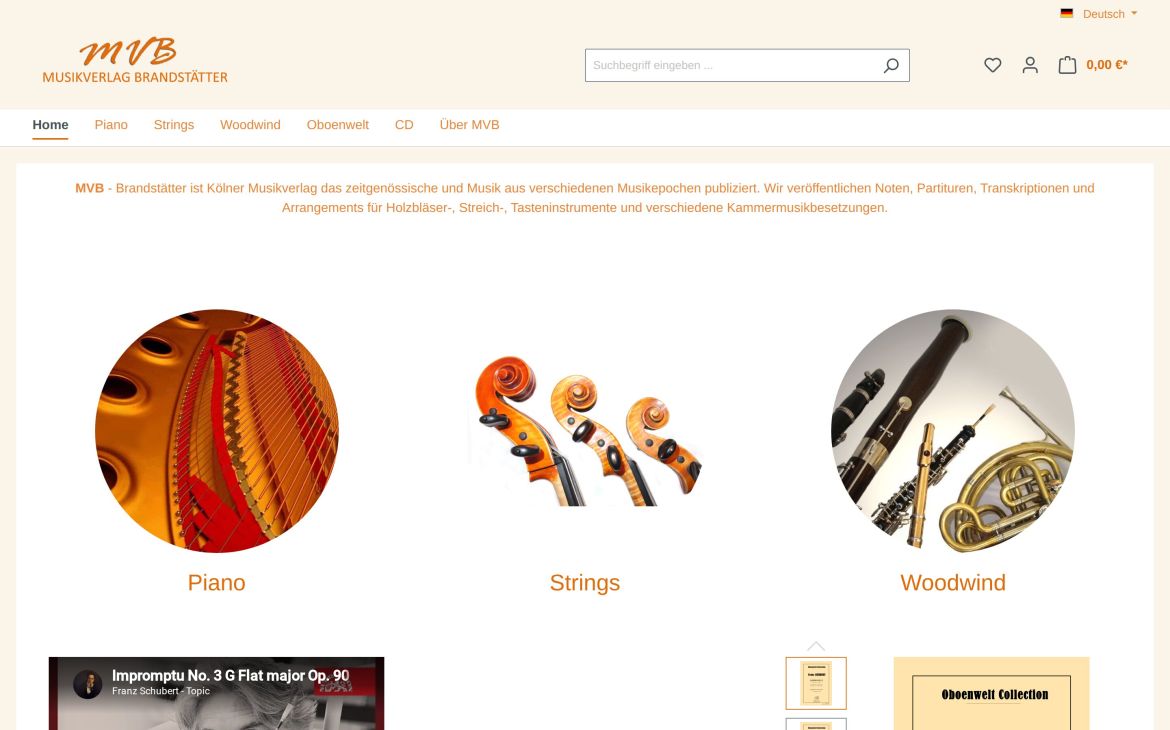 Webdesign-Referenz bry-music.de – Shops
