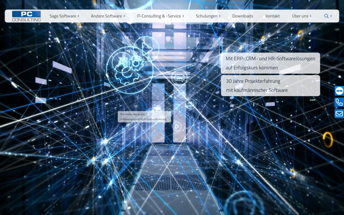 Webdesign-Referenz pcconsulting-koeln.com – IT & Software