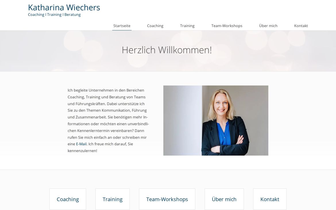 Webdesign-Referenz katharinawiechers.de – Coaching & Training