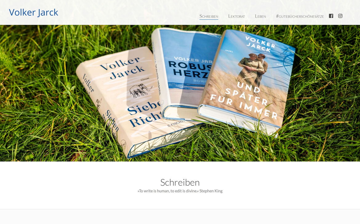 Webdesign-Referenz volkerjarck.de – Kultur & Event