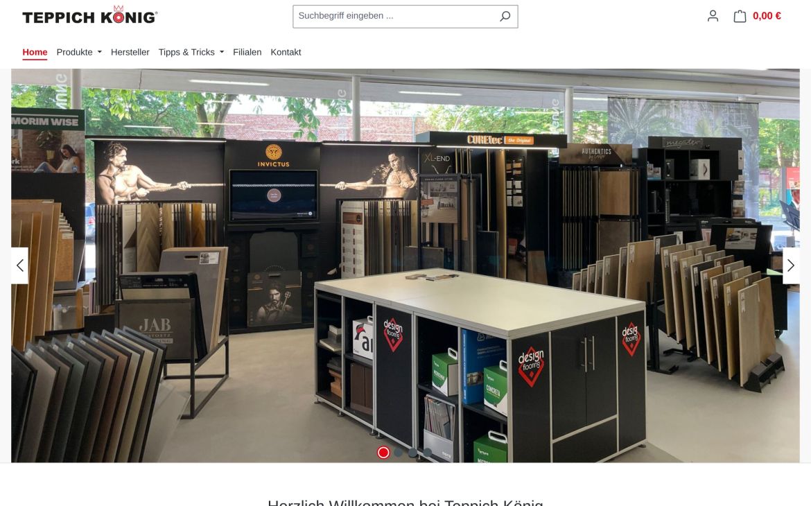 Webdesign-Referenz teppich-koenig.de – Shops