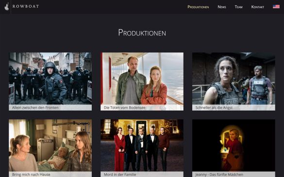 Webdesign-Referenz rowboat.tv – Foto, Film & Video