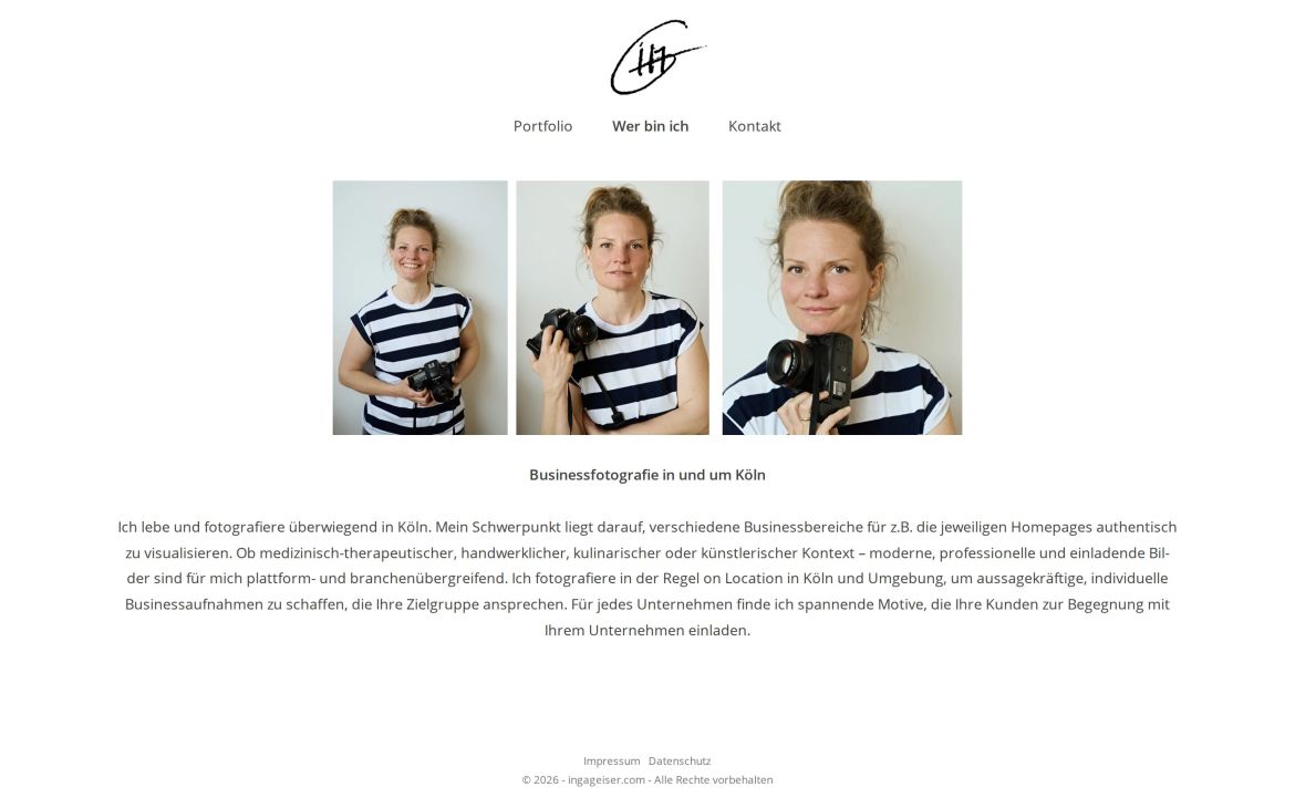 Webdesign-Referenz ingageiser.com – Foto, Film & Video