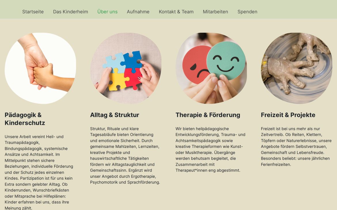 Webdesign-Referenz kinderheim-bensberg.de – Vereine & Institutionen
