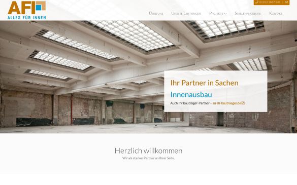 Webdesign-Referenz afi-ausbau.de – Bau & Handwerk