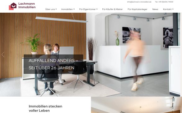 Webdesign-Referenz lachmann-immobilien.de – Immobilien