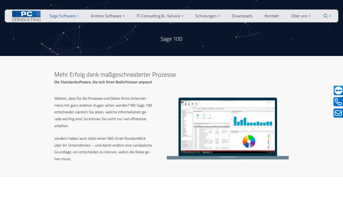 Webdesign-Referenz pcconsulting-koeln.com – IT & Software