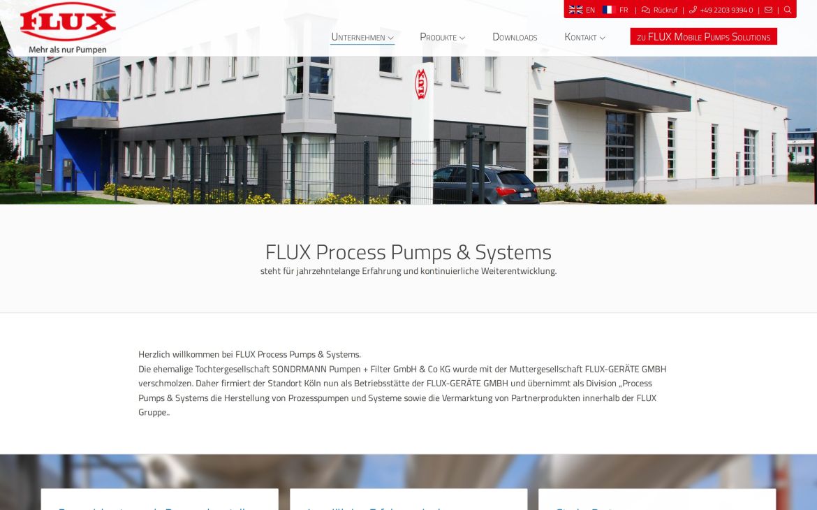 Webdesign-Referenz sondermann-pumpen.de – Industrie & Technik
