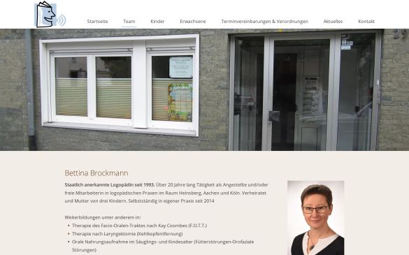 Webdesign-Referenz logopaedie-brockmann.de – Praxen