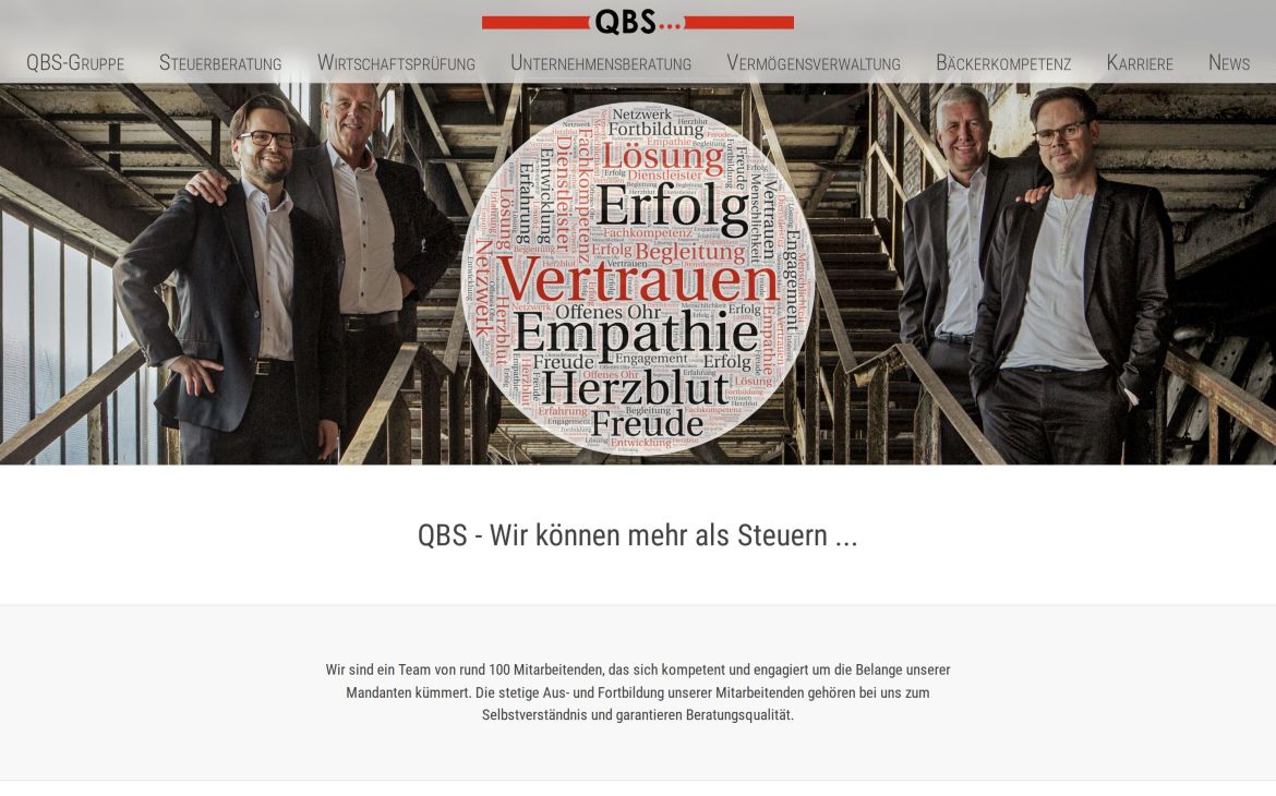 Webdesign-Referenz qbs.de – Beratung & Kanzlei