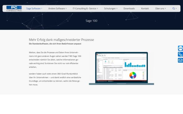 Webdesign-Referenz pcconsulting-koeln.com – IT & Software