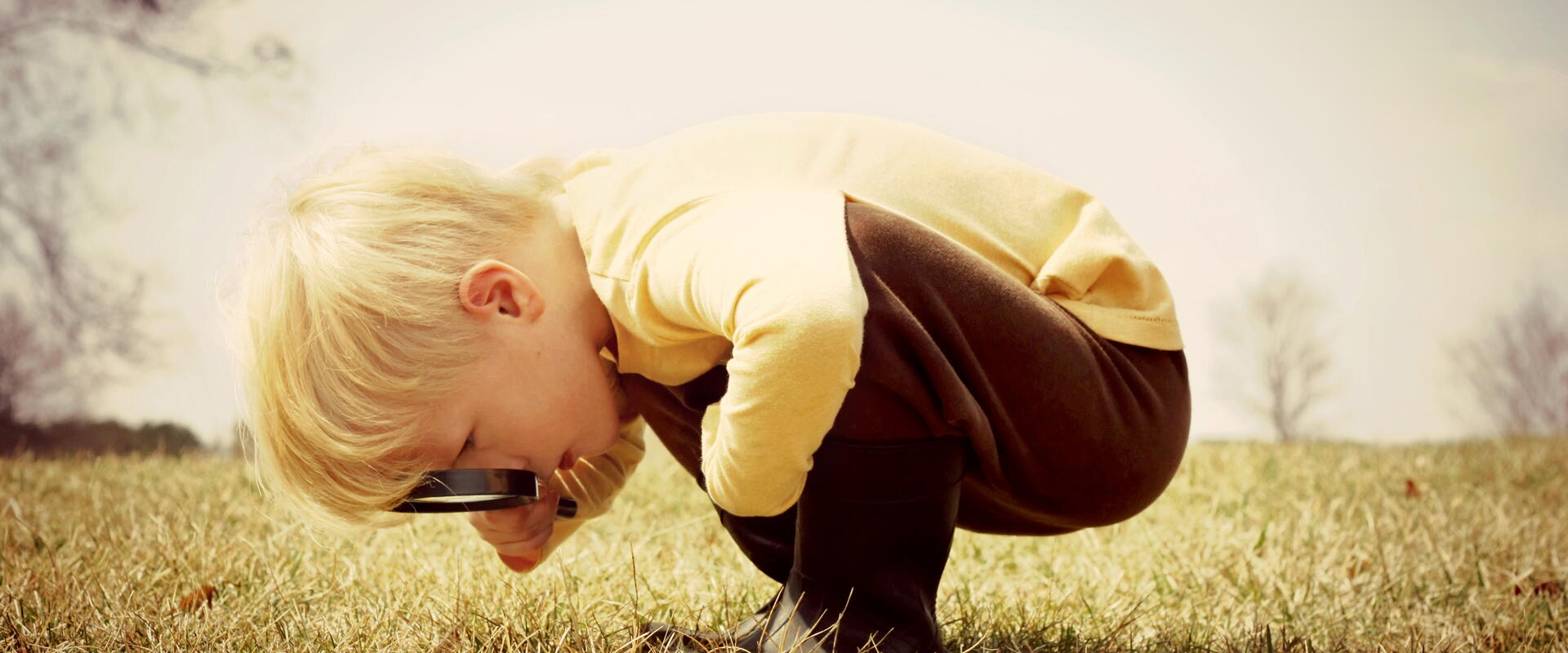 Web design Cologne child with a magnifying glass