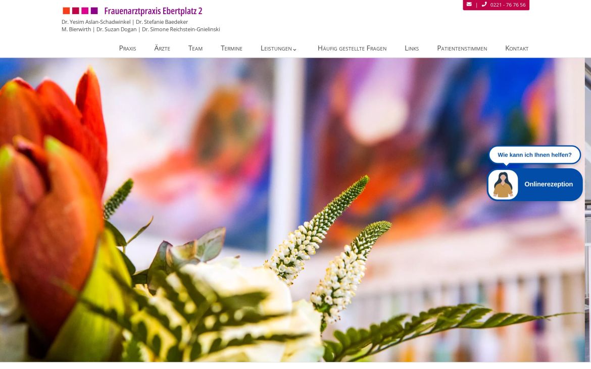 Webdesign-Referenz frauen-arztpraxis.de – Praxen