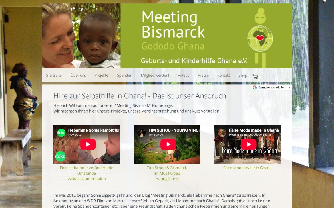 Webdesign-Referenz meeting-bismarck.de – Vereine & Institutionen