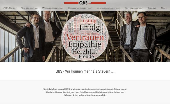 Webdesign-Referenz qbs.de – Beratung & Kanzlei