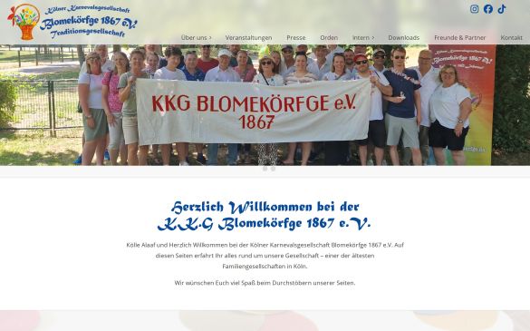 Webdesign-Referenz blomekoerfge.de – Vereine & Institutionen