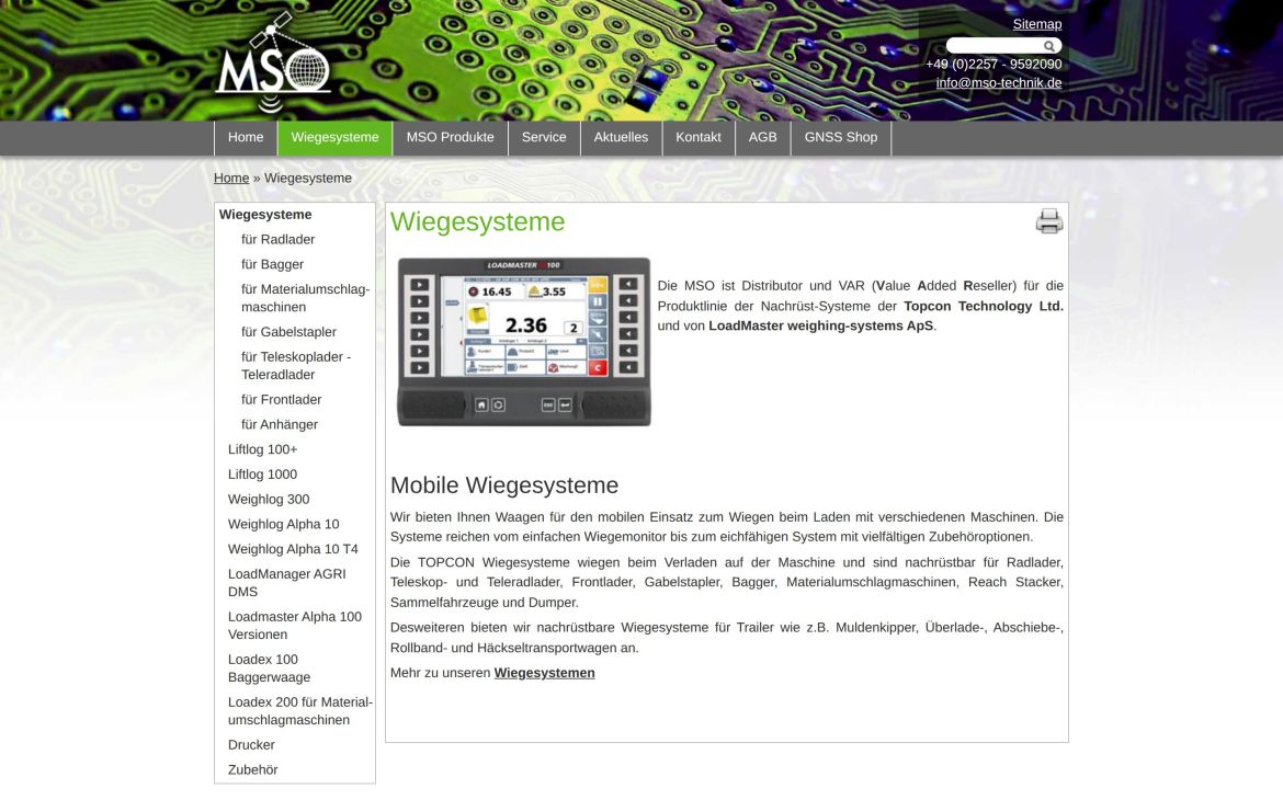 Webdesign-Referenz mso-technik.de – Industrie & Technik