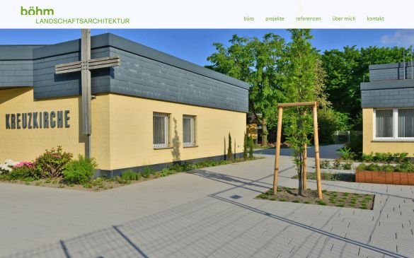 Webdesign-Referenz boehm-landschaftsarchitektur.de – Bau & Handwerk