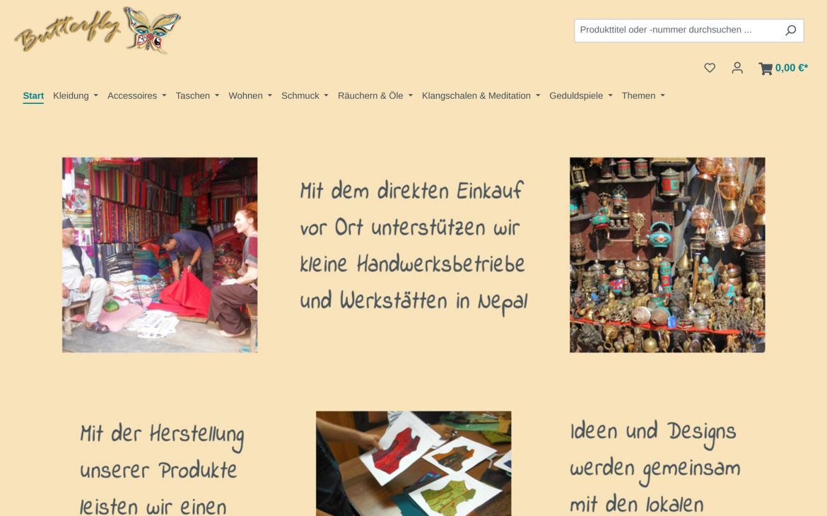 Webdesign-Referenz butterfly-hilchenbach.de – Shops
