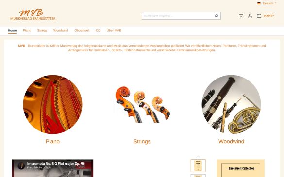 Webdesign-Referenz bry-music.de – Shops