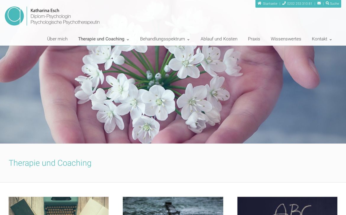 Webdesign-Referenz psychotherapie-coaching-wuppertal.de – Praxen