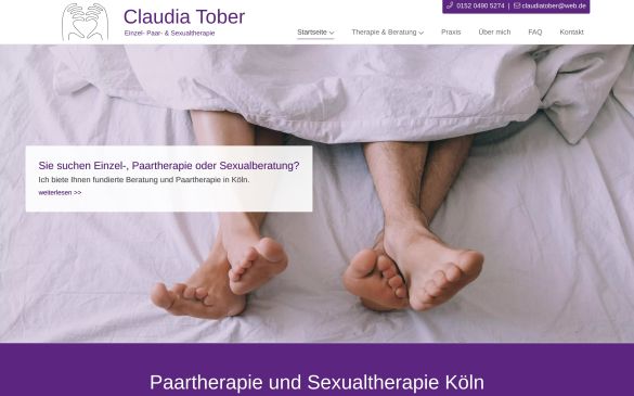 Webdesign-Referenz paartherapie-koeln.net – Praxen
