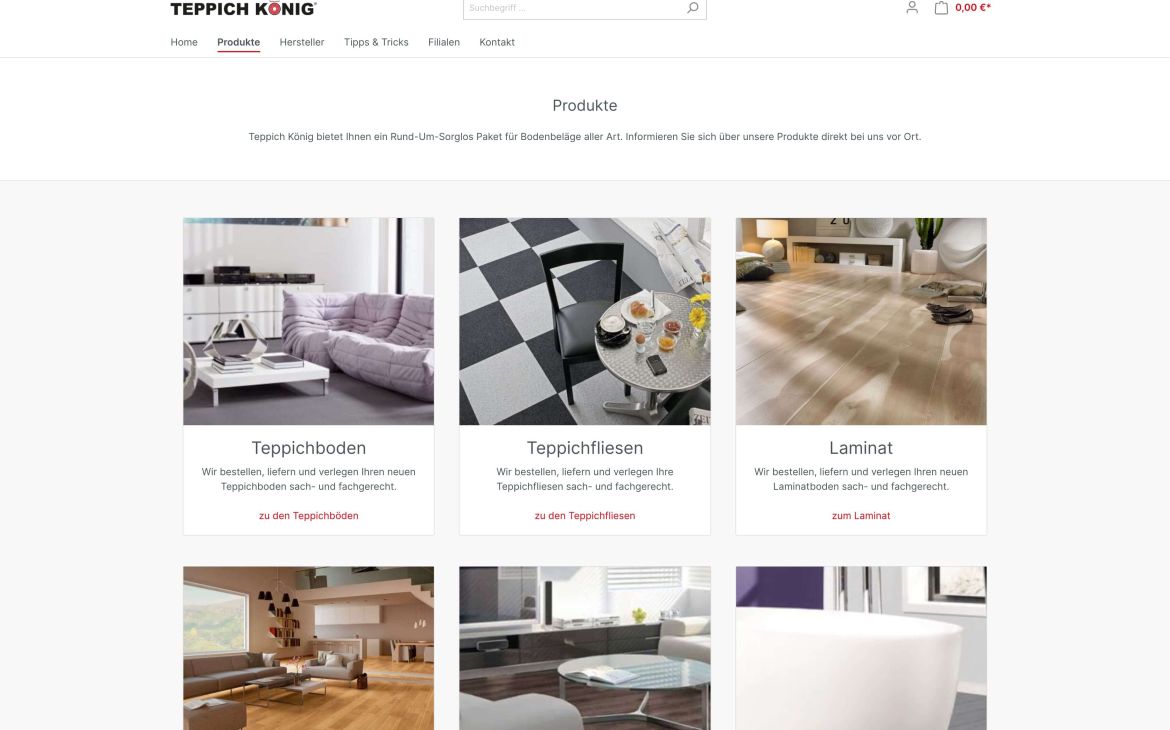 Webdesign-Referenz teppich-koenig.de – Shops