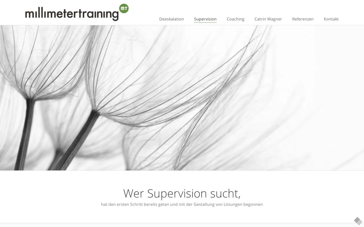 Webdesign-Referenz millimetertraining-beratung.de – Coaching & Training