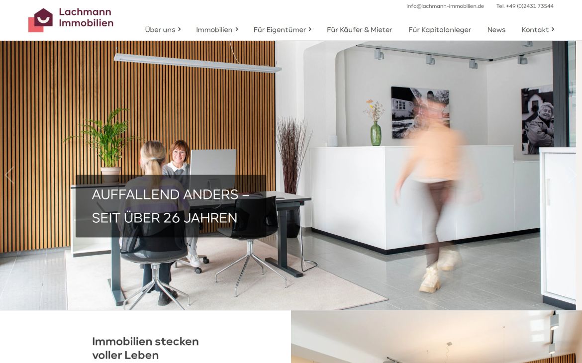 Webdesign-Referenz lachmann-immobilien.de – Immobilien