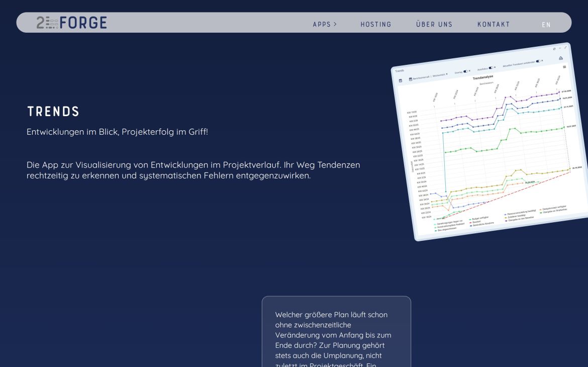 Webdesign-Referenz 2lforge.de – IT & Software