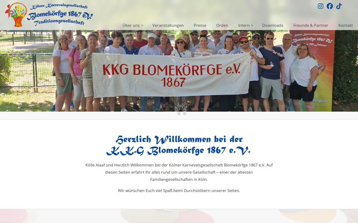 Webdesign-Referenz blomekoerfge.de – Vereine & Institutionen
